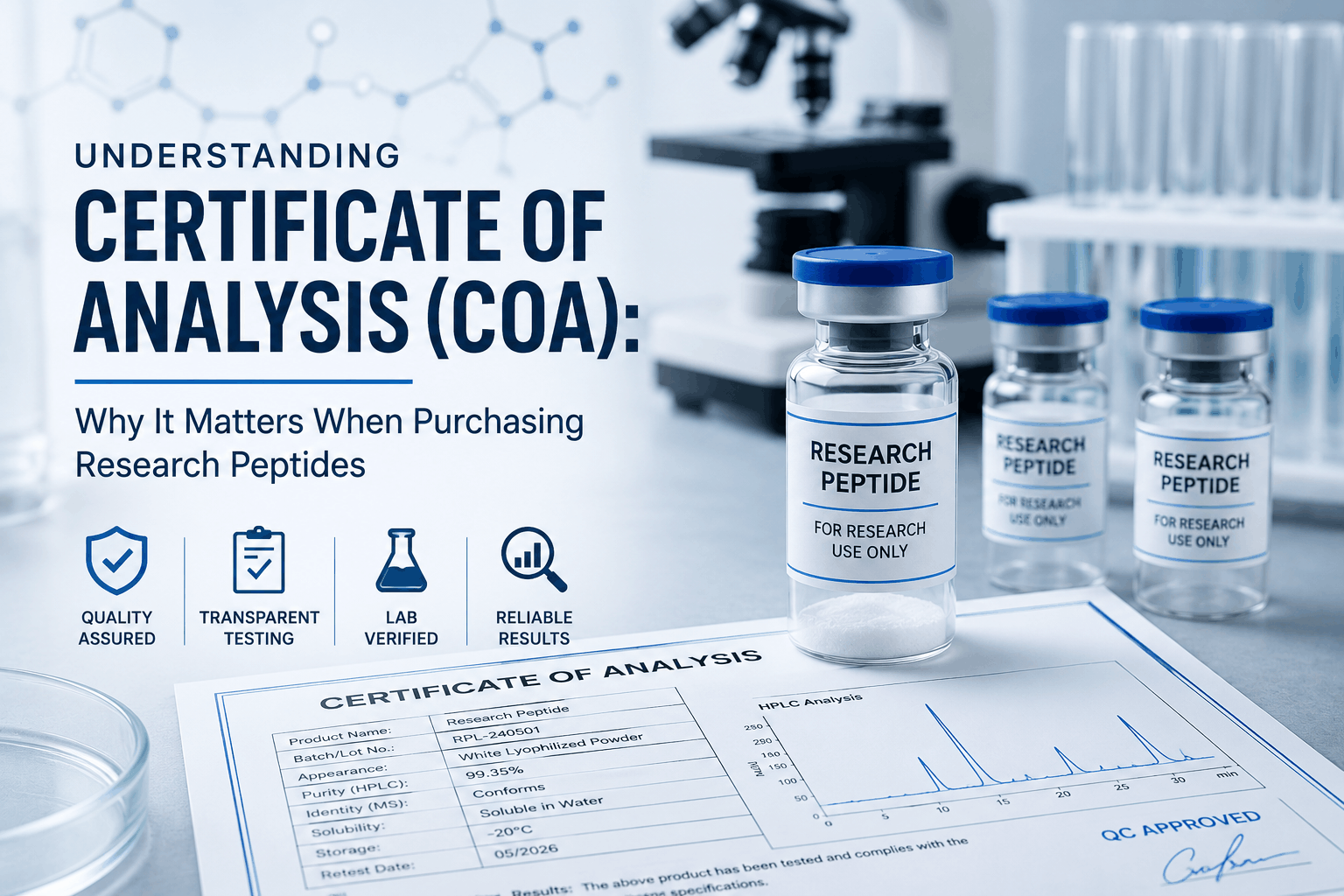 Understanding Certificate of Analysis (COA): Why It Matters When Purchasing Research Peptides